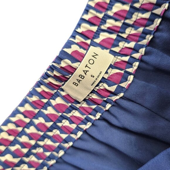 Aritzia Babaton Luiz Wide Leg Cropped Tie Waist Print Pants, Size Small, NWT - Picture 10 of 10